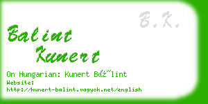 balint kunert business card